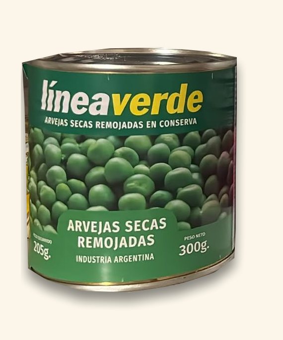 Arvejas en lata Línea Verde